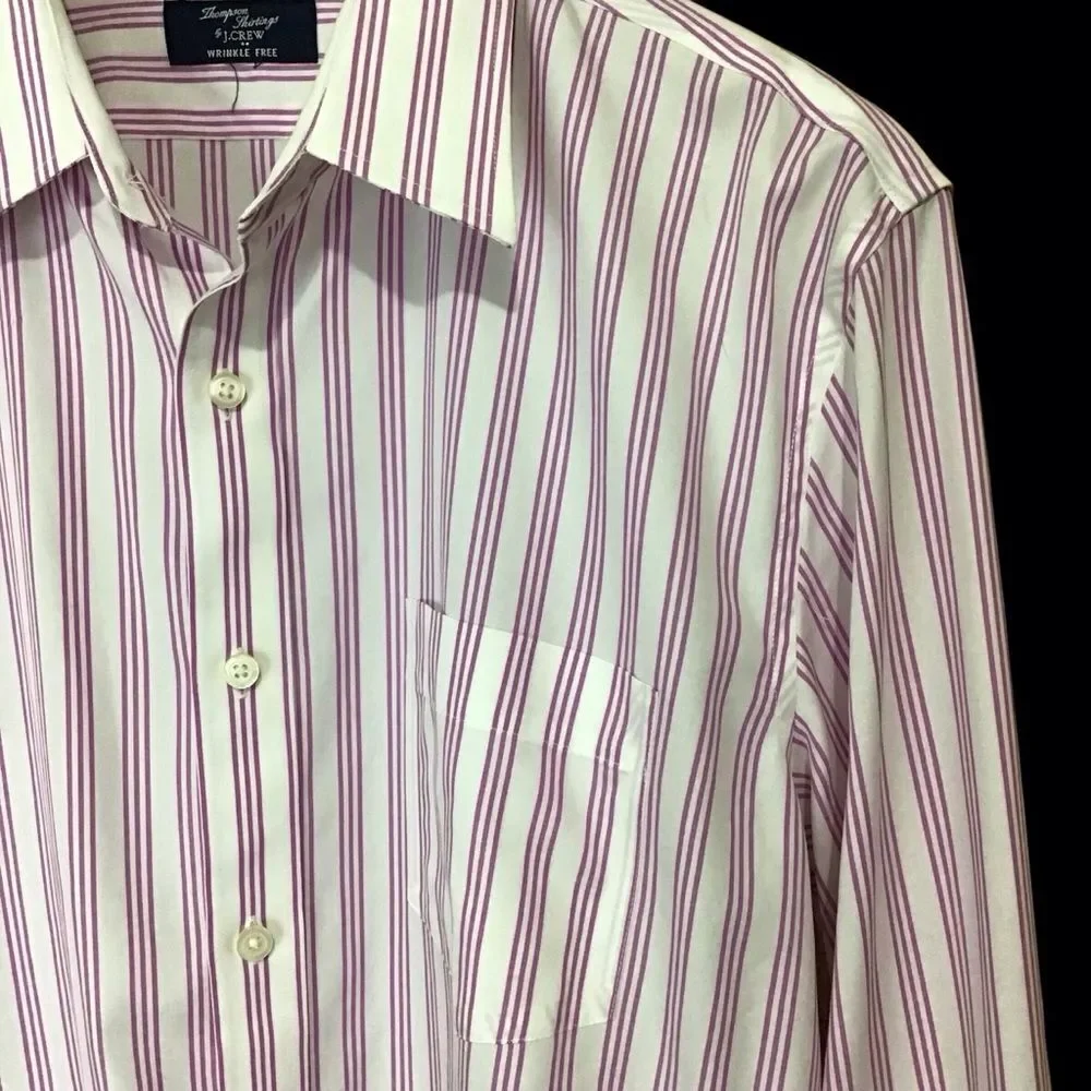 Thompson Shirtings‎ J. Crew Wrinkle Free 80’s 2-Ply Shirt L 16-16.5